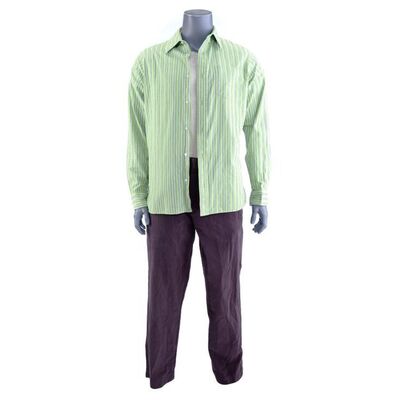 Lot # 574: Breaking Bad (T.V. Series, 2008 - 2013) - Walter White's (Bryan Cranston) Button-Up Shirt, T-Shirt, and Pants