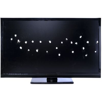 Lot # 595: Breaking Bad (T.V. Series, 2013) - Jack Welker's (Michael Bowen) Gang's Bullet-Riddled SFX Television Set