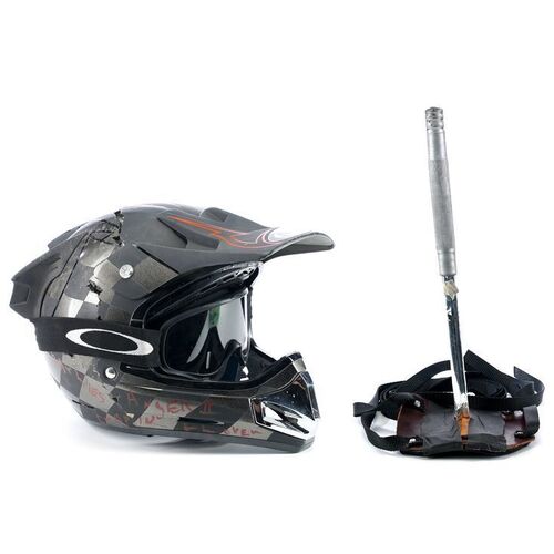 Lot # 618: Charlie's Angels: Full Throttle (2003) - Thin Man's (Crispin Glover) SFX Helmet and Seamus O'Grady's (Justin Theroux) SFX Sword