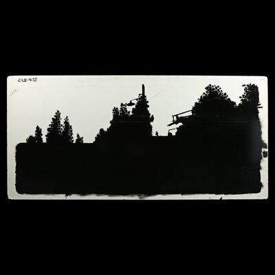 Lot # 635: Close Encounters Of The Third Kind (1977) - Hand-Painted Matthew Yuricich Black and White Crescendo Summit Matte Board