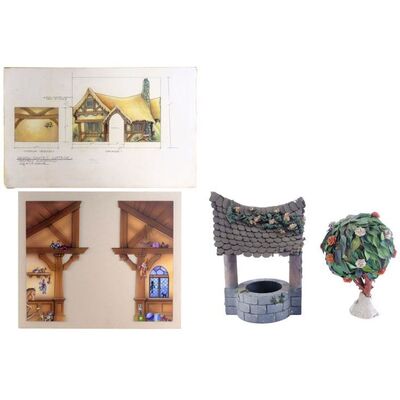 Lot # 676: Disneyland - Snow White Parade Float Maquettes and Hand-Illustrated Art