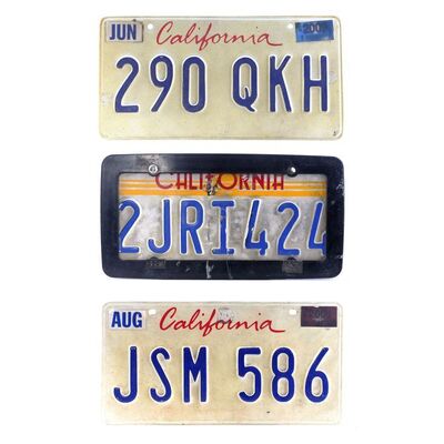 Lot # 719: The Fast And The Furious (2001) - Set of Three Dominic Toretto (Vin Diesel) License Plates