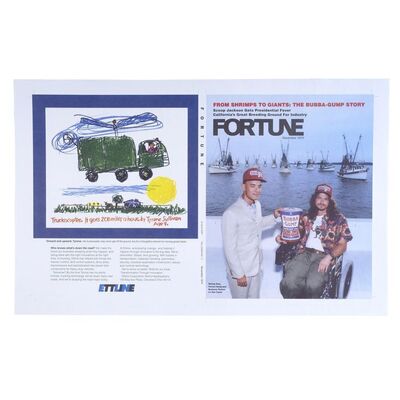 Lot # 737: Forrest Gump (1994) - Production-Made Forrest Gump (Tom Hanks) and Lt. Dan (Gary Sinise) Fortune Magazine Cover