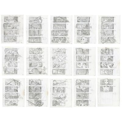 Lot # 746: Friday The 13th (2009) - Set of 15 Hand-Drawn Doug Brode Storyboards