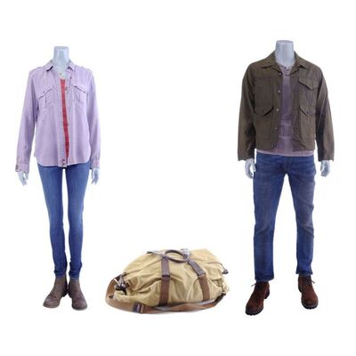 Lot # 759: Gemini Man (2019) - Henry Brogan and Danny Zakarewski's Costumes and Escape Bag