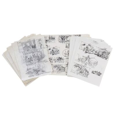 Lot # 783: Good Morning, Vietnam (1987) - Hand-Drawn and Printed Jack Johnson Storyboards and Collages