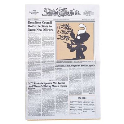 Lot # 784: Good Will Hunting (1997) - "Mystery Math Magician" Newspaper