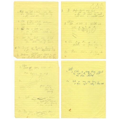 Lot # 789: The Goonies (1985) - Steven Spielberg's Personal Handwritten Dialogue Pages