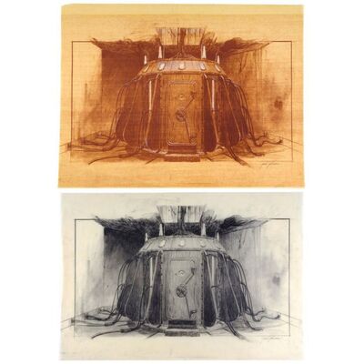 Lot # 833: House On Haunted Hill (1999) - Hand-Illustrated Jack Johnson Saturation Chamber Concept Illustration and Brownline