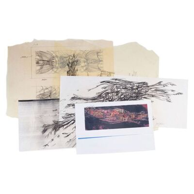 Lot # 834: House On Haunted Hill (1999) - Set of Hand-Drawn and Printed Jack Johnson Concept Artworks