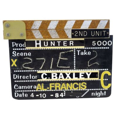 Lot # 838: Hunter (T.V. Series, 1984) - Production Clapperboard