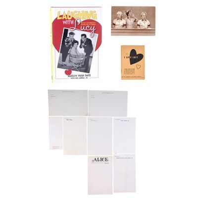 Lot # 841: I Love Lucy (T.V. Series, 1951 - 1957) - Bob Carroll, Jr. Collection: Stage Play Script, Signed Book and Stationary Set