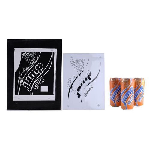 Lot # 869: Joe Versus The Volcano (1990) - Three Cans of Jump Soda with Printed Design Artwork