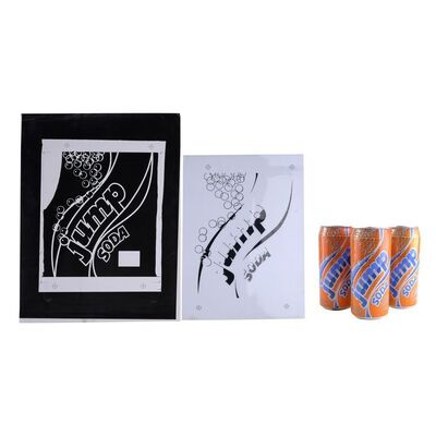 Lot # 869: Joe Versus The Volcano (1990) - Three Cans of Jump Soda with Printed Design Artwork