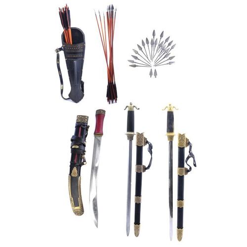 Lot # 898: The Last Airbender (2010) - Set of Fire and Waterbender Weaponry
