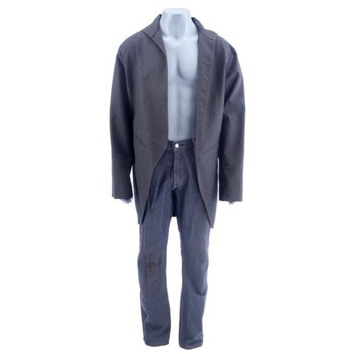 Lot # 915: Looper (2012) - Old Joe's (Bruce Willis) Gray Jacket and Pants