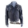 Lot # 922: Lost In Space (1998) - Major Don West's (Matt LeBlanc) Bloodied Leather Jacket and Belt