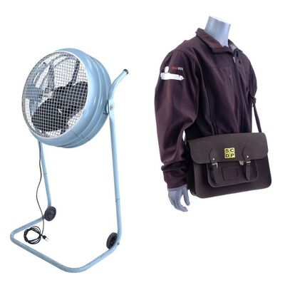 Lot # 925: Mad Men (T.V. Series, 2007 - 2013) - Peggy Olson's (Elisabeth Moss) Apartment Fan with Crew Gifts