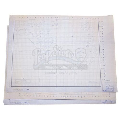 Lot # 965: The Matrix Reloaded (2003) - Set of Three Temple Interior Blueprints