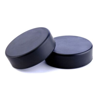 Lot # 1011: Night At The Museum (2006) - Pair of Stunt Larry Daley Hockey Pucks