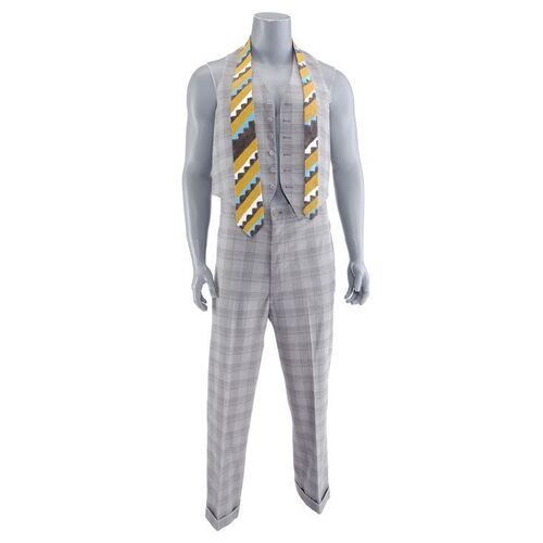 Lot # 1026: The Offer (T.V. Series, 2022) - James Caan's "Sonny Corleone" Costume Components with Hand-Painted Tie