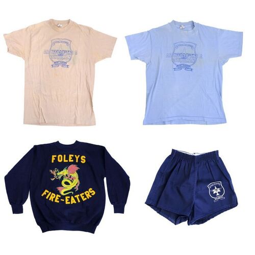 Lot # 1040: An Officer And A Gentleman (1982) - Slow-Motion's (John D. Gumbel) Foley's Fire-Eaters Uniform with Two Crew Shirts