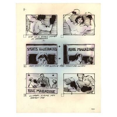 Lot # 1102: Rocky III (1982) - Hand-Drawn Fred Lucky Storyboards