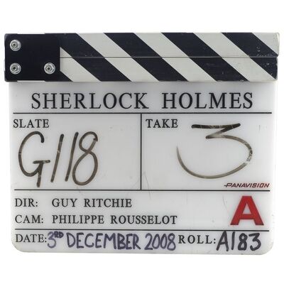 Lot # 1120: Sherlock Holmes (2009) - Clapperboard