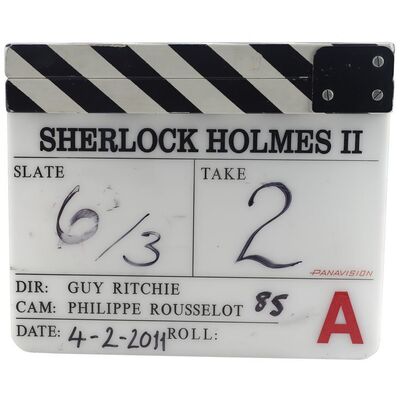 Lot # 1121: Sherlock Holmes: A Game Of Shadows (2011) - Clapperboard
