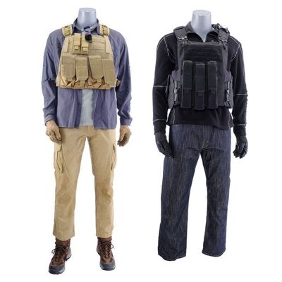 Lot # 1123: Sicario: Day Of The Soldado (2018) - Alejandro's (Benicio Del Toro) and Matt Graver's (Josh Brolin) Convoy Ambush Costumes