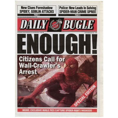Lot # 1148: Spider-Man (2002) - Set of Five Daily Bugle Newspaper Covers