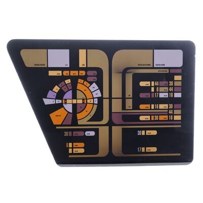 Lot # 1163: Star Trek: Deep Space Nine (T.V. Series, 1994 - 1999) - Large U.S.S. Defiant LCARS Keypad