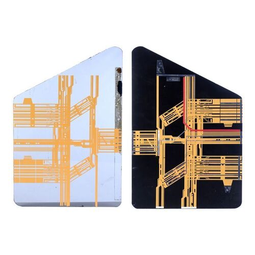 Lot # 1172: Star Trek: Deep Space Nine (T.V. Series, 1993 - 1999) - Pair of Starfleet Circuitry Panels