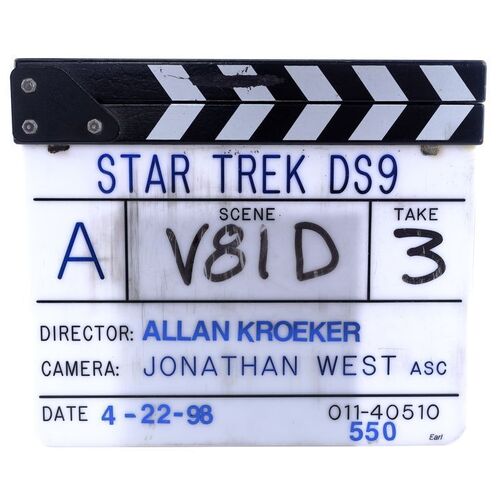 Lot # 1176: Star Trek: Deep Space Nine (T.V. Series, 1998) - "One Little Ship" Clapperboard
