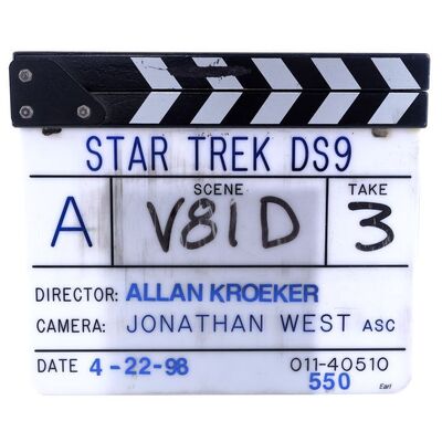 Lot # 1176: Star Trek: Deep Space Nine (T.V. Series, 1998) - "One Little Ship" Clapperboard