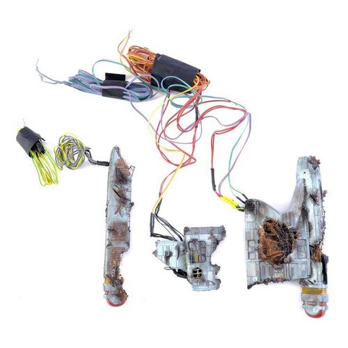 Lot # 1183: Star Trek: Deep Space Nine (T.V. Series, 1993 - 1999) - Light-Up Danube-Class Runabout Model Miniature Wreckage