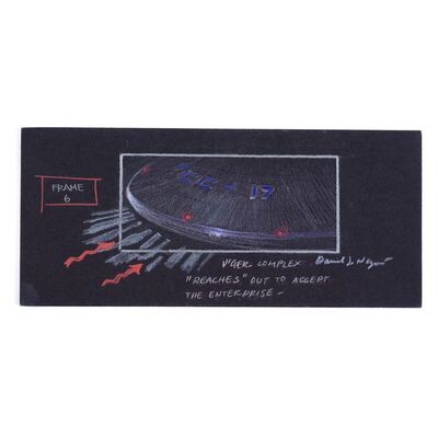 Lot # 1213: Star Trek: The Motion Picture (1979) - Hand-Drawn David Negron, Sr. "V'ger Reaching Out" Storyboard
