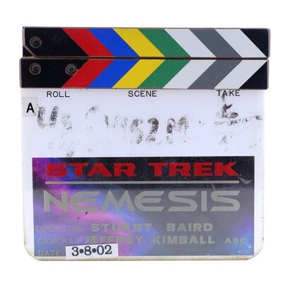 Lot # 1231: Star Trek: Nemesis (2002) - Clapperboard