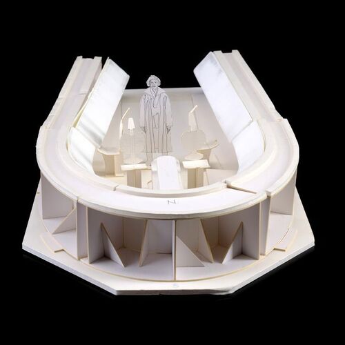 Lot # 1244: Star Wars: The Phantom Menace (1999) - Queen Amidala's (Natalie Portman) Naboo Royal Starship Bridge Art Department Model