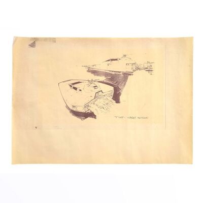 Lot # 1263: Star Wars: A New Hope (1977) - Printed Y-Wing Fighter Production Dyeline