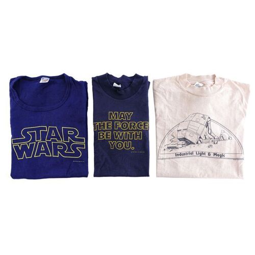 Lot # 1269: Star Wars: A New Hope (1977)/Star Wars: The Empire Strikes Back (1980) - Set of Three Crew T-Shirts