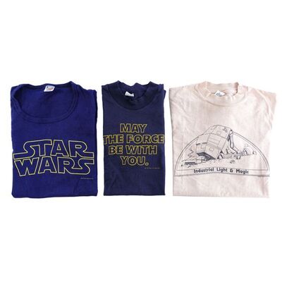 Lot # 1269: Star Wars: A New Hope (1977)/Star Wars: The Empire Strikes Back (1980) - Set of Three Crew T-Shirts