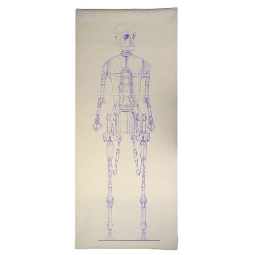 Lot # 1294: Star Wars: Return Of The Jedi (1983) - Full-Size 8D8 Blueprint Copy