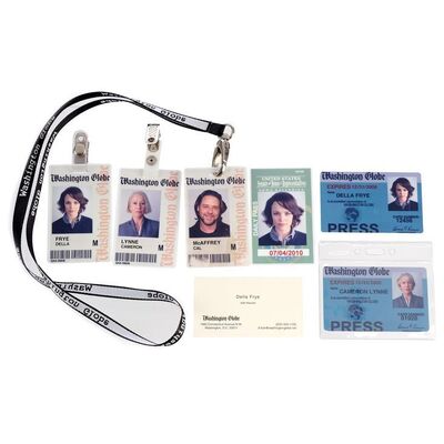 Lot # 1327: State Of Play (2009) - Set of Main Cast Washington Globe Press IDs and Business Cards