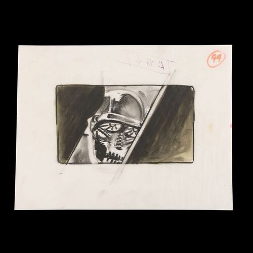 Lot # 1351: The Terminator (1984) - T-800 Head Hand-drawn Storyboard