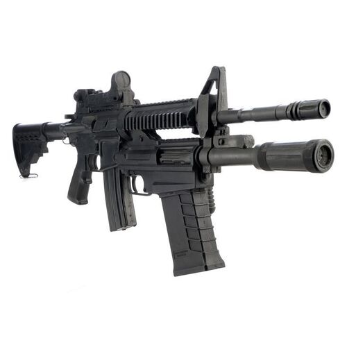 Lot # 1354: Terminator Salvation (2009) - John Connor's (Christian Bale) Stunt M4 Carbine with M26 MASS