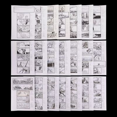 Lot # 1392: Troy (2004) - Martin Asbury Hand-drawn Pencil Storyboards for the Arrival of Achilles