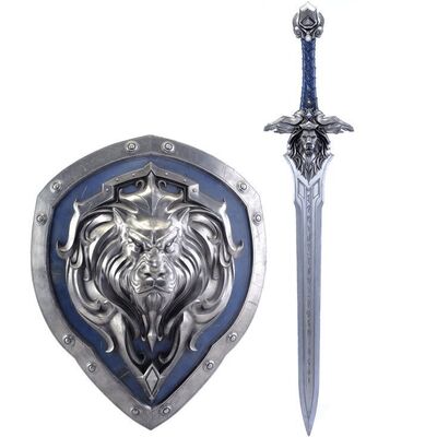 Lot # 1414: Warcraft (2016) - Alliance Knight's Sword and Shield