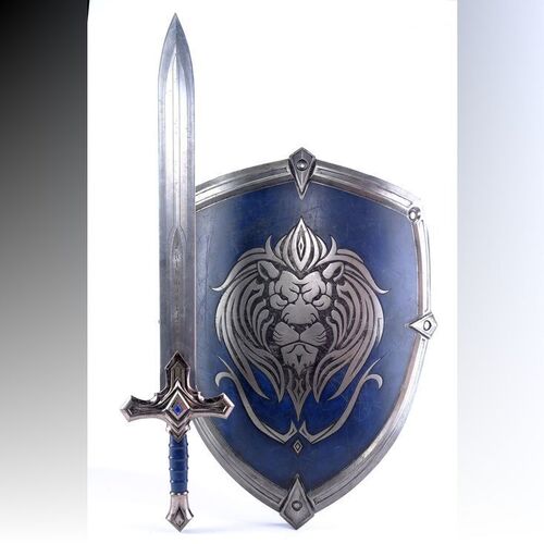 Lot # 1416: Warcraft (2016) - Alliance Foot Soldier's Sword And Shield