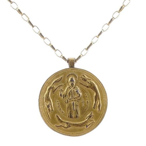 Lot # 1432: The Wolfman (2010) - Lawrence Talbot's (Benicio del Toro) Medallion